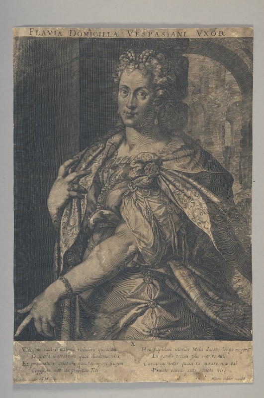 Sadeler A. primo quarto sec. XVII, Ritratto di Flavia Domitilla