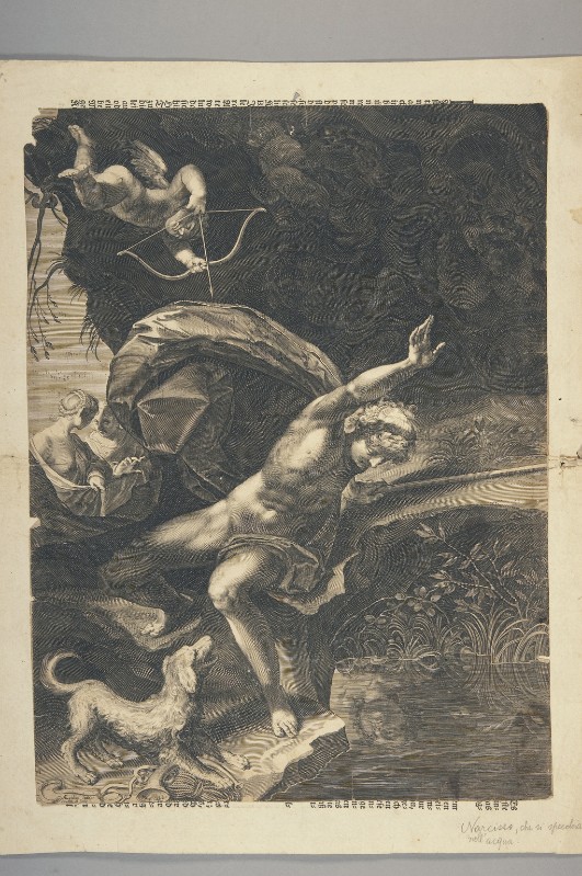 Sadeler A. sec. XVI-XVII, Narciso alla fonte