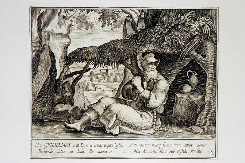 Ambito fiammingo prima metà sec. XVII, S. Guglielmo eremita