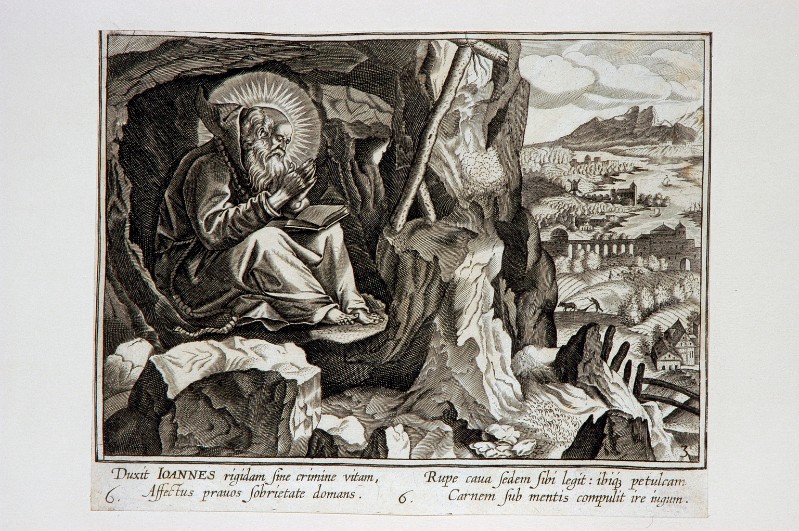 Ambito fiammingo prima metà sec. XVII, S. Giovanni eremita
