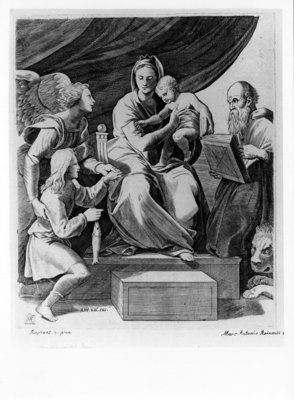Dente M. (1515 circa), Madonna con Bambino e santi