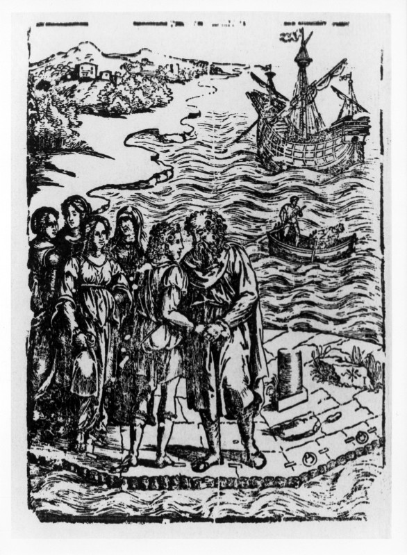 Oselli G. seconda metà sec. XVI, Incontro di due condottieri in riva al mare 1/2
