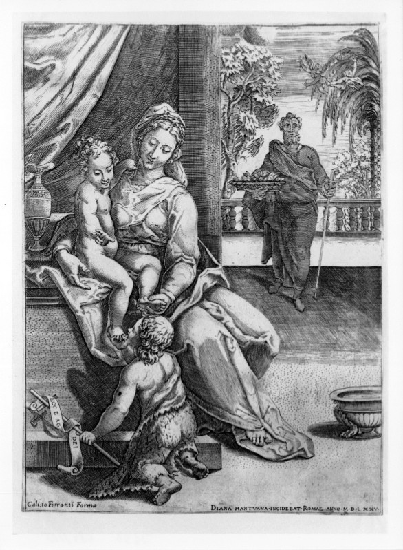 Scultori D. (1575), Sacra Famiglia con S. Giovannino