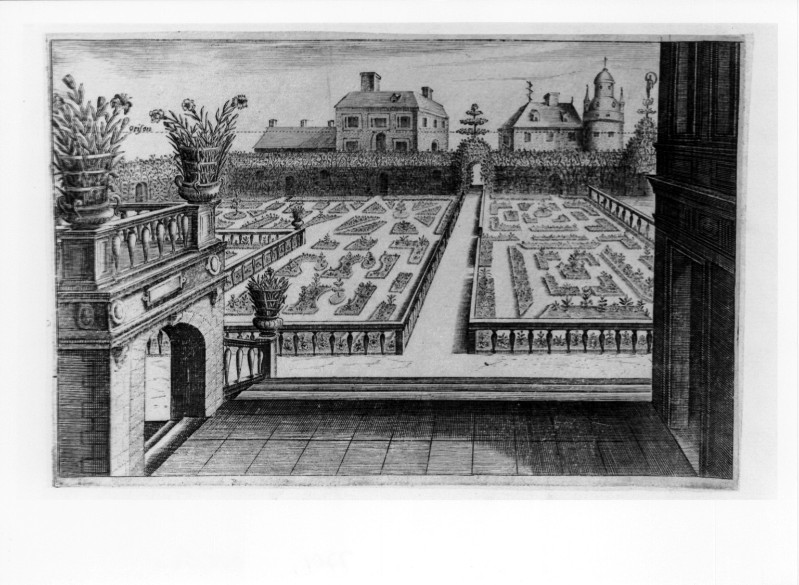 Custos D. (1610 circa), Studio prospettico di giardino all'italiana