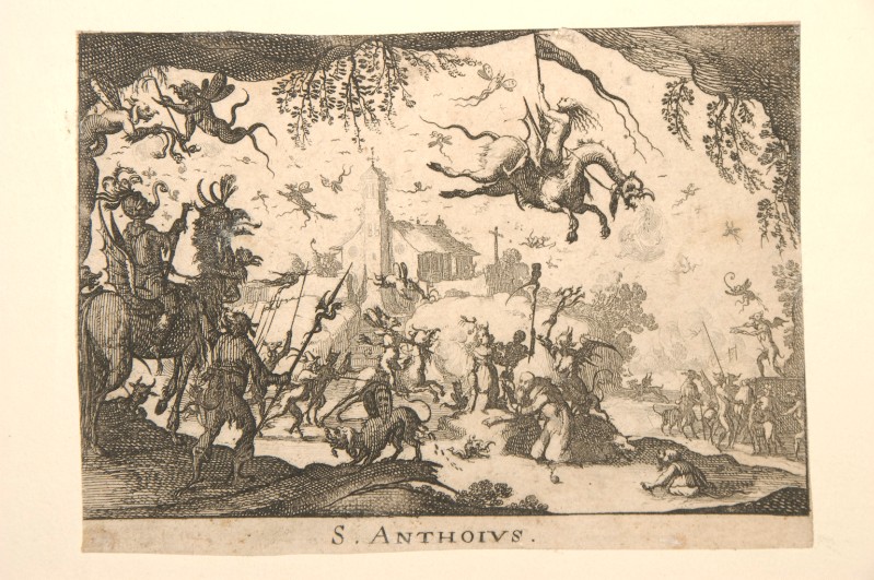 Ambito francese (?) seconda metà sec. XVII, Tentazioni di S. Antonio abate