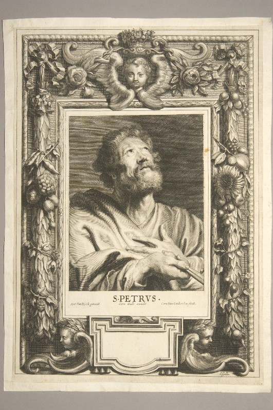 Van Caukercken C. (1640-1680 circa), S. Pietro entro cornice decorativa
