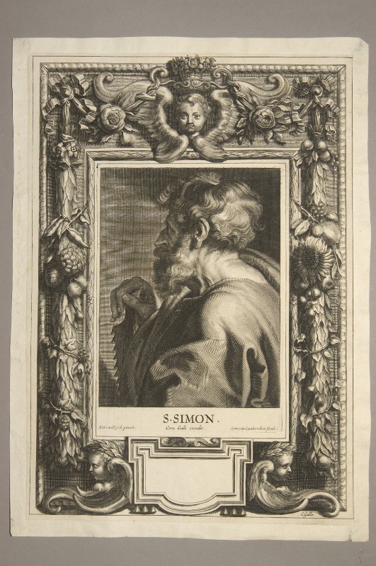 Van Caukercken C. (1640-1680 circa), S. Simone entro cornice decorativa