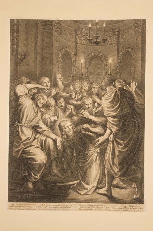 Huret G. (1664 circa), Gesù Cristo lava i piedi agli apostoli