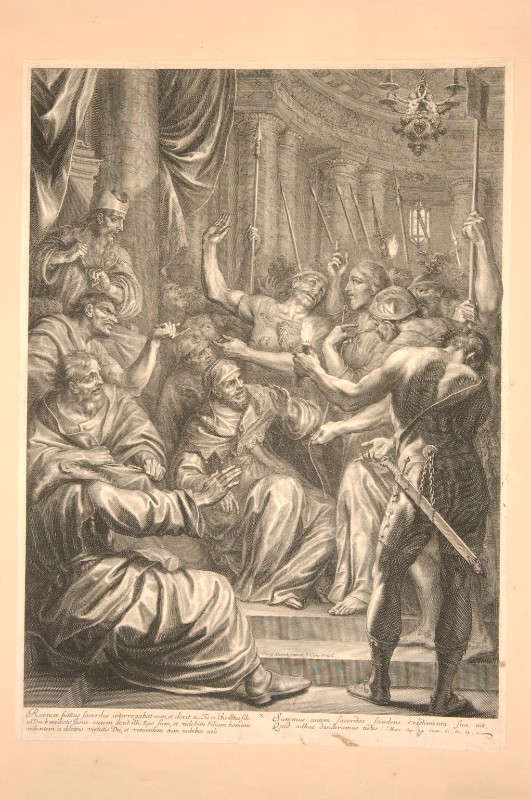 Huret G. (1664 circa), Gesù Cristo davanti al Sinedrio