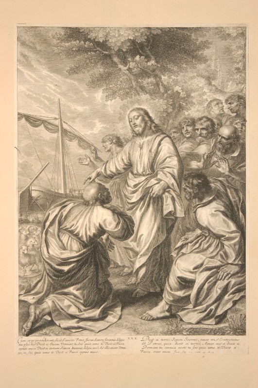 Huret G. (1664 circa), Gesù Cristo consegna le chiavi a S. Pietro