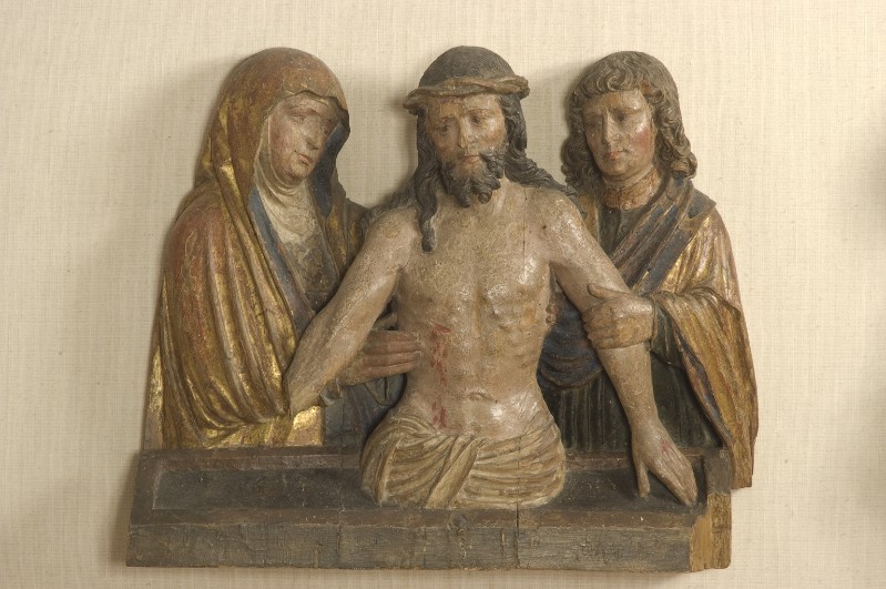 Bott. veronese ultimo quarto sec. XV, Gesù in pietà tra la Madonna e S. Giovanni