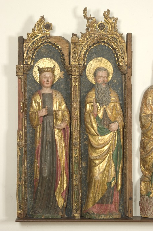 Bottega veronese (1445-1456 circa), S. Barbara e S. Antonio abate