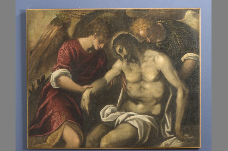 Attribuito a Polacco M. T. primo quarto sec. XVII, Cristo sorretto dagli angeli