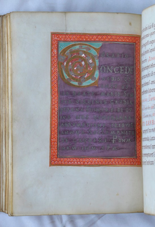 Scriptorium bavarese terzo quarto sec. XI, Pagina miniata con iniziale C 2/2