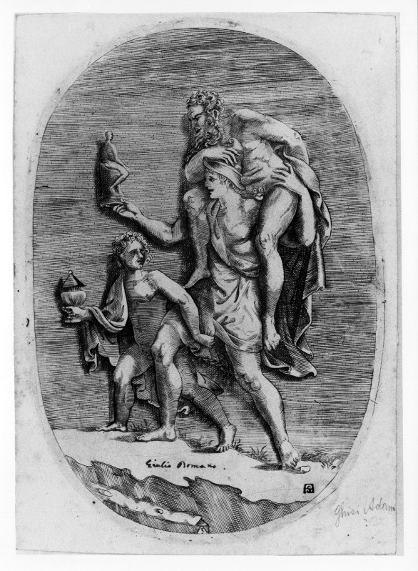 Scultori A. (1547-1562 circa), Enea fugge da Troia con Anchise e Ascanio