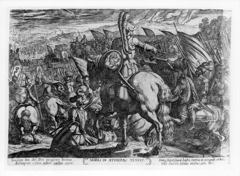 Tempesta A. (1613), Mosè ordina agli israeliti di attaccare gli Etiopi 1/2