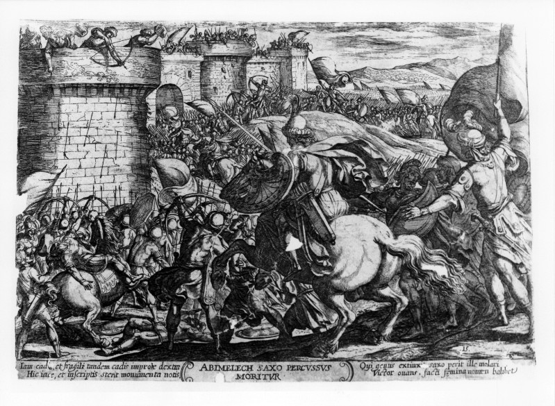 Tempesta A. (1613), Morte di Abimelech 1/2