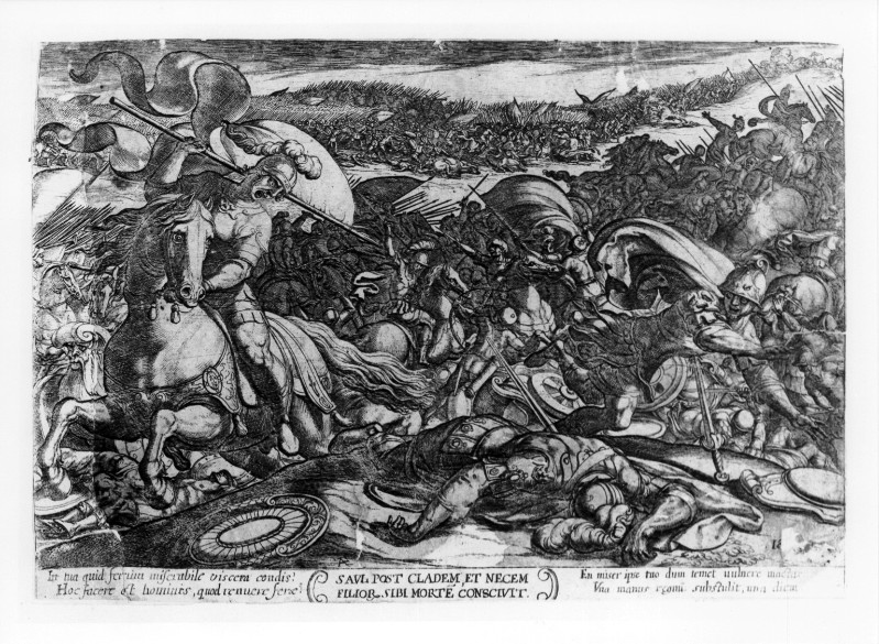 Tempesta A. (1613), Saul e il suo scudiero si danno la morte di spada