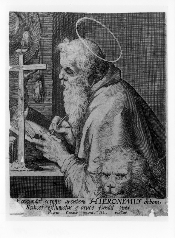 Ambito fiammingo prima metà sec. XVII, S. Girolamo nello studio