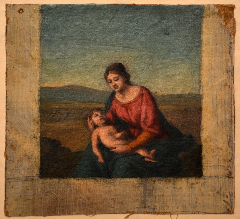 Ambito italiano sec. XIX, Madonna con Gesù Bambino