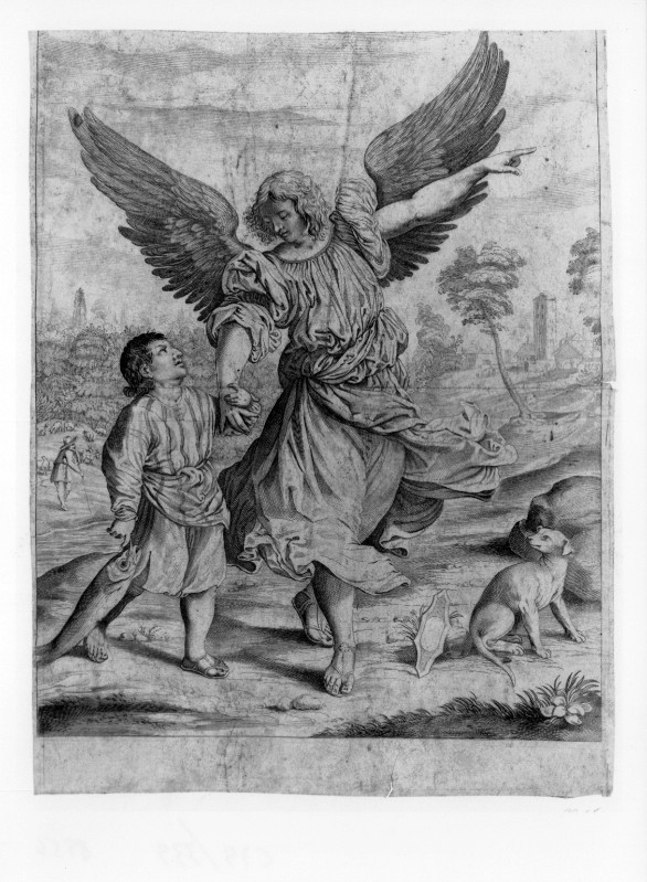 Ambito italiano secc. XVII-XVIII, Tobia e S. Raffaele arcangelo