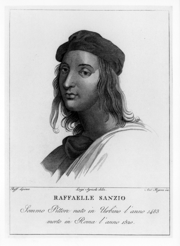 Regona A. prima metà sec. XIX, Ritratto di Raffaello Sanzio
