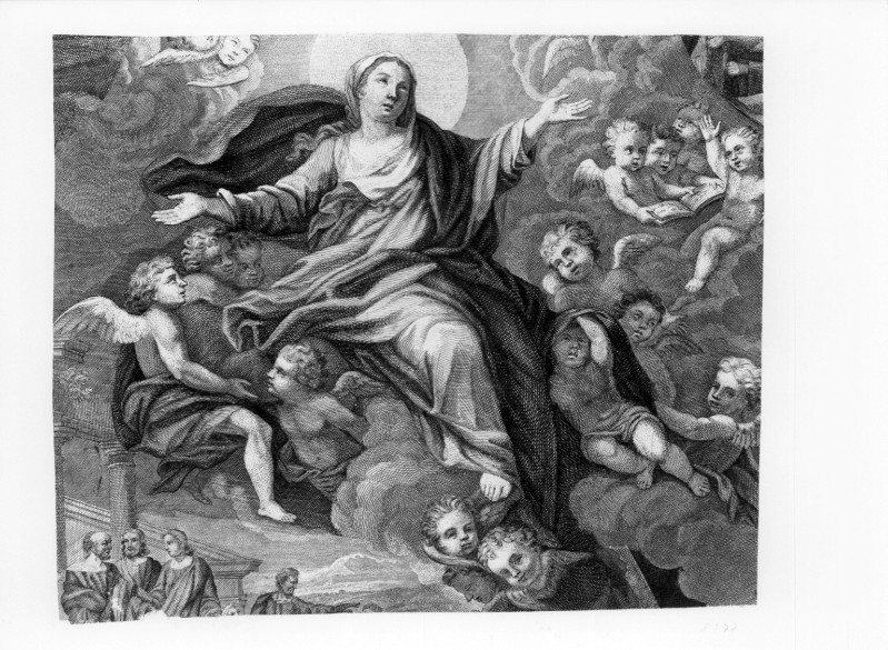 Ambito italiano (1750 circa), Madonna assunta con angeli