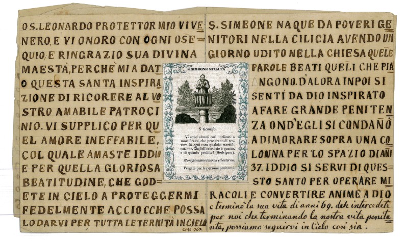 Stamperia Carrara M. (1840 circa), S. Simeone Stilita