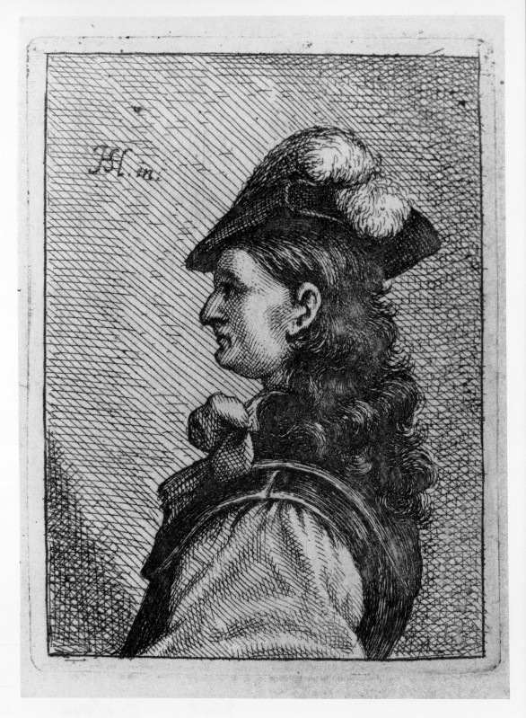 Schönfeld J. H. (1656 circa), Figura maschile con cappello piumato 1/2
