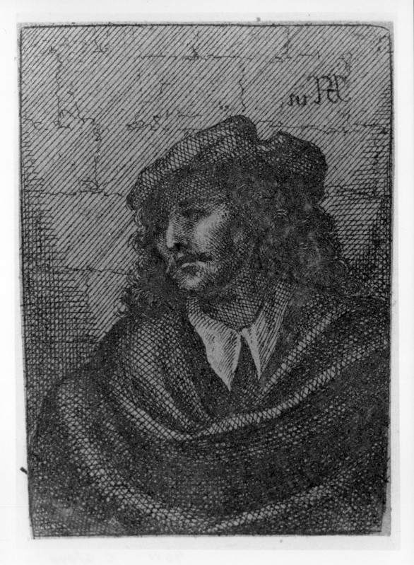 Schönfeld J. H. (1656 circa), Figura maschile con baffi e cappello