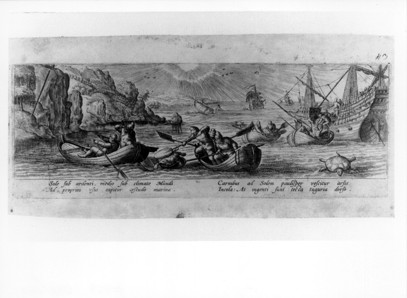 Galle P. (1582), Pesca della tartaruga marina