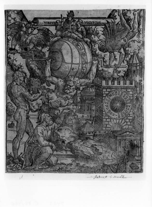 Monogrammista IM (1527 circa), Personificazione della chiesa sulla sfera celeste