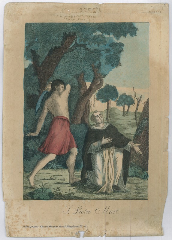 Stamperia Battioli C. sec. XIX, Martirio di S. Pietro da Verona