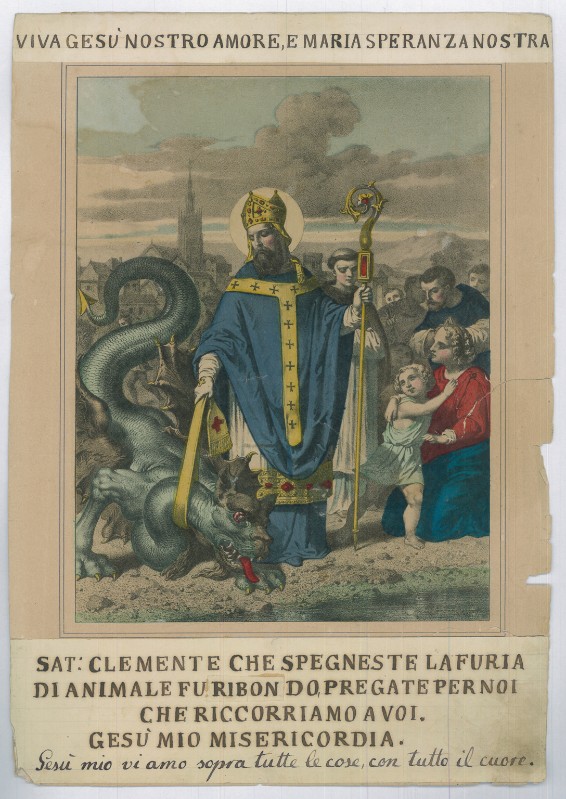 Stamperia Gangel e Didion (1861-1868), S. Clemente di Metz addomestica il drago