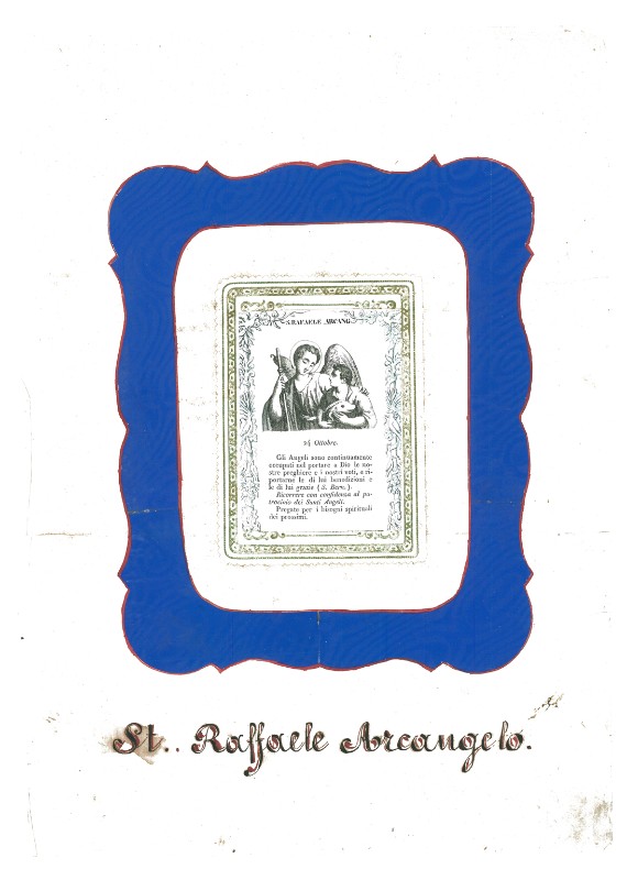 Stamperia Carrara M. (1840 circa), Tobia e S. Raffaele arcangelo
