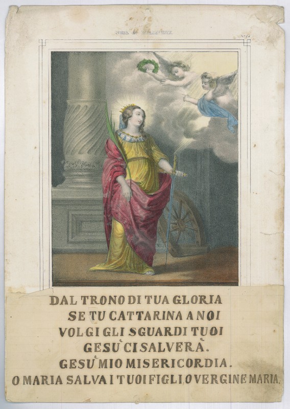 Stamperia Dopter Maggiolo prima metà sec. XIX, S. Caterina d'Alessandria