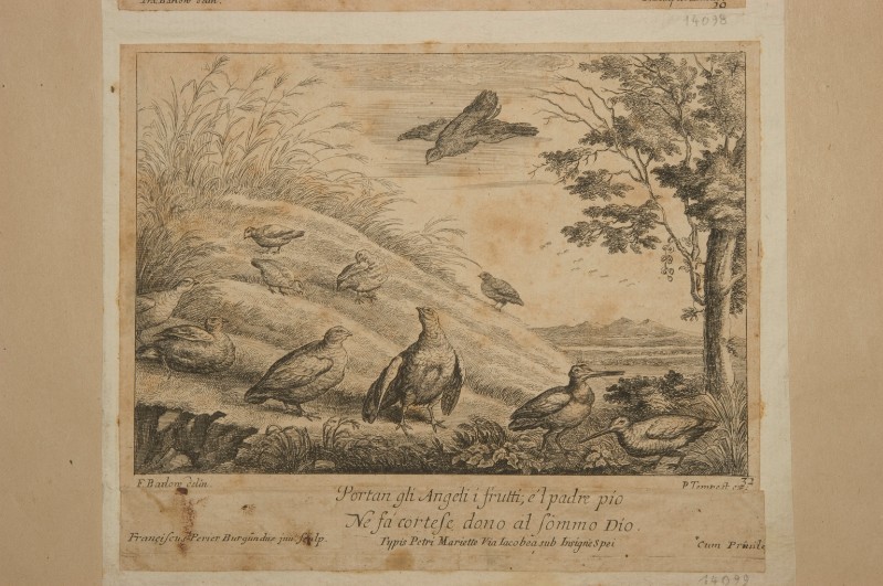 Place F. (1694), Fagiani e beccaccine su una collina