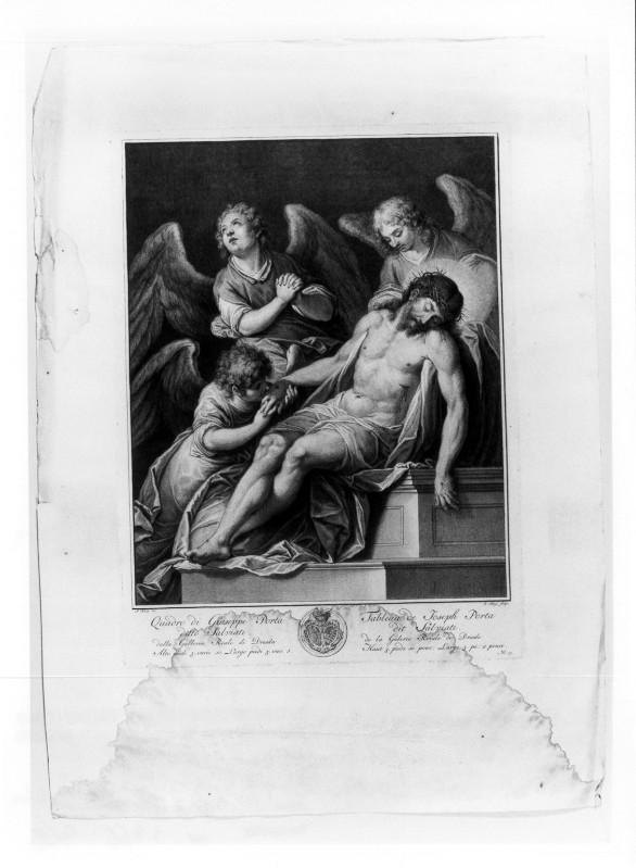 Tanjé P. (1748-1757 circa), Gesù Cristo in pietà sorretto da angeli
