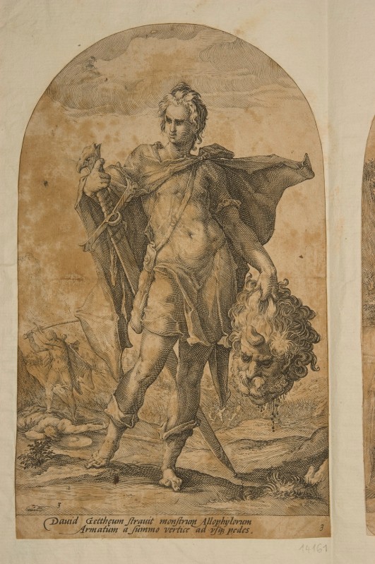Matham J. inizio sec. XVII, Davide con la testa di Golia