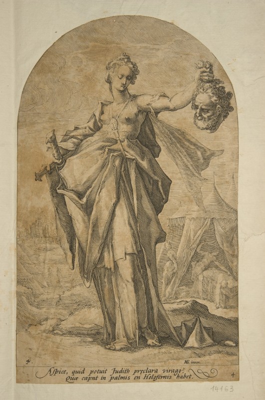 Matham J. inizio sec. XVII, Giuditta con la testa di Oloferne