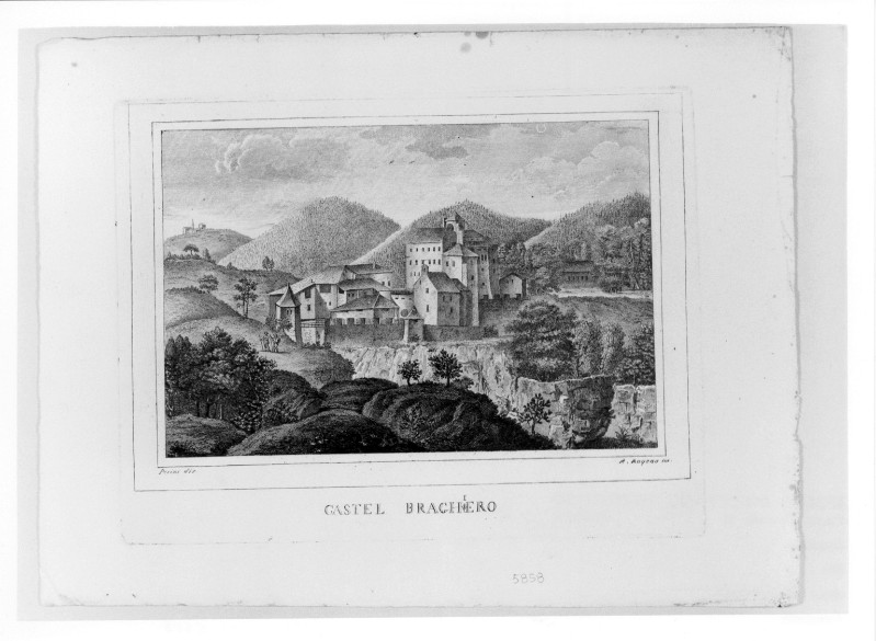 Ragona A. (1834-1839 circa), Veduta di Castel Bragher