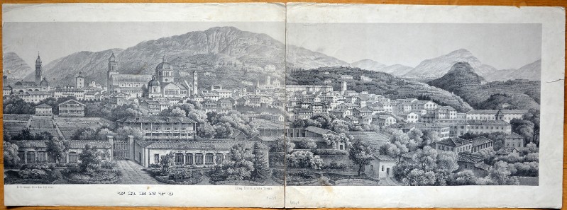 Armani B. (1860), Veduta della città di Trento