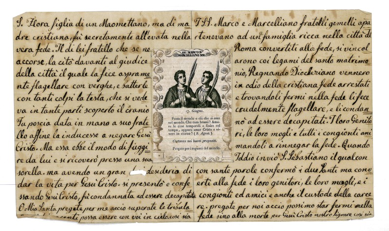 Stamperia Carrara M. (1840 circa), Ss. Marco e Marcelliano