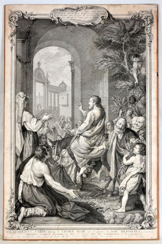 Seuter G. prima metà sec. XVIII, Gesù Cristo entra in Gerusalemme 1/2