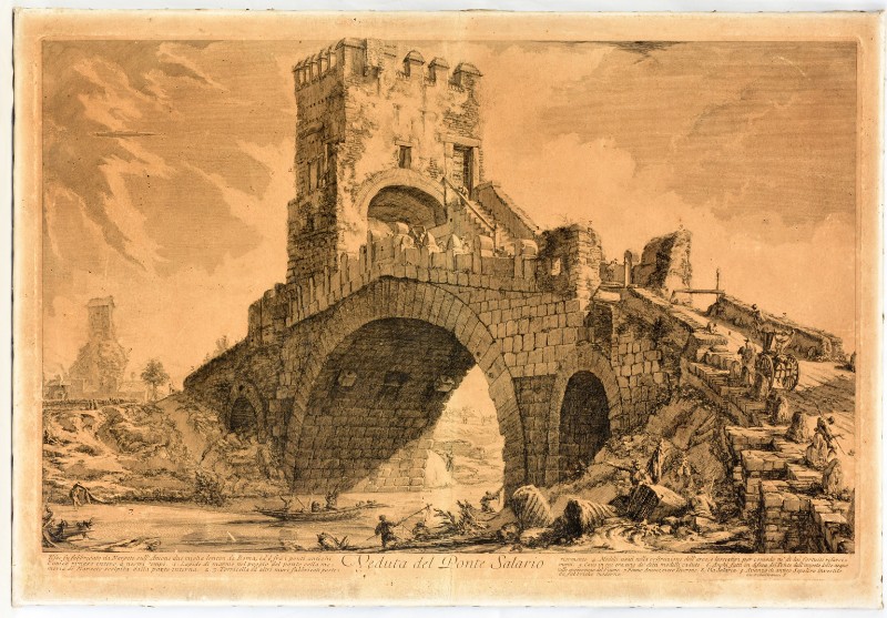 Piranesi G. B. (1754), Veduta del ponte Salario a Roma