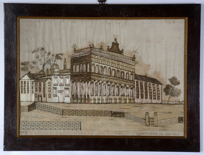 De Danieli L. (1825), Ricamo con paesaggio e palazzo