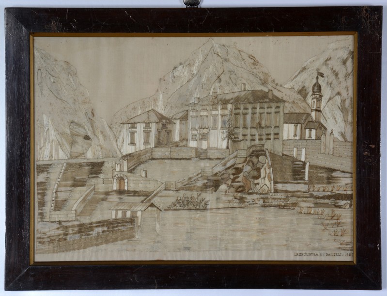 De Danieli L. (1824), Ricamo con paesaggio e architetture