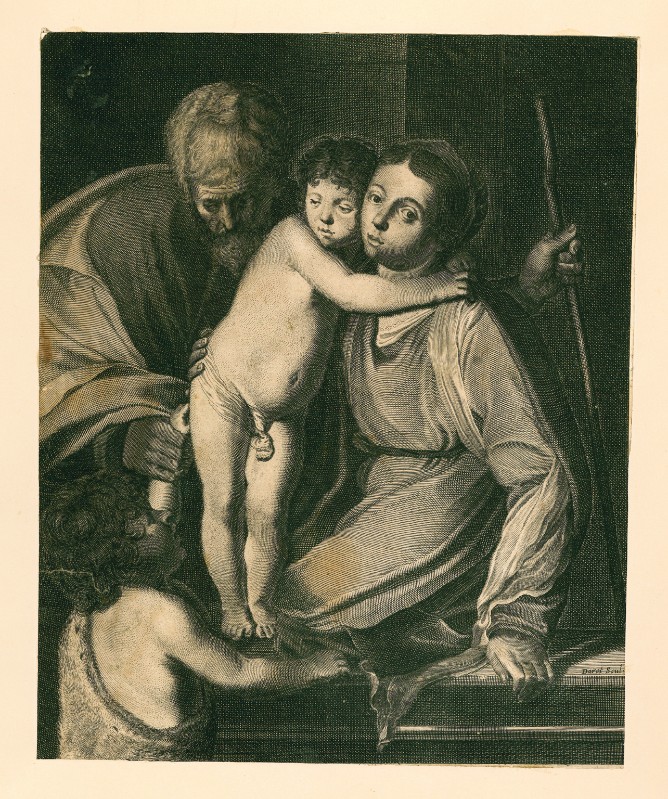 Daret P. sec. XVII, Sacra famiglia con S. Giovannino