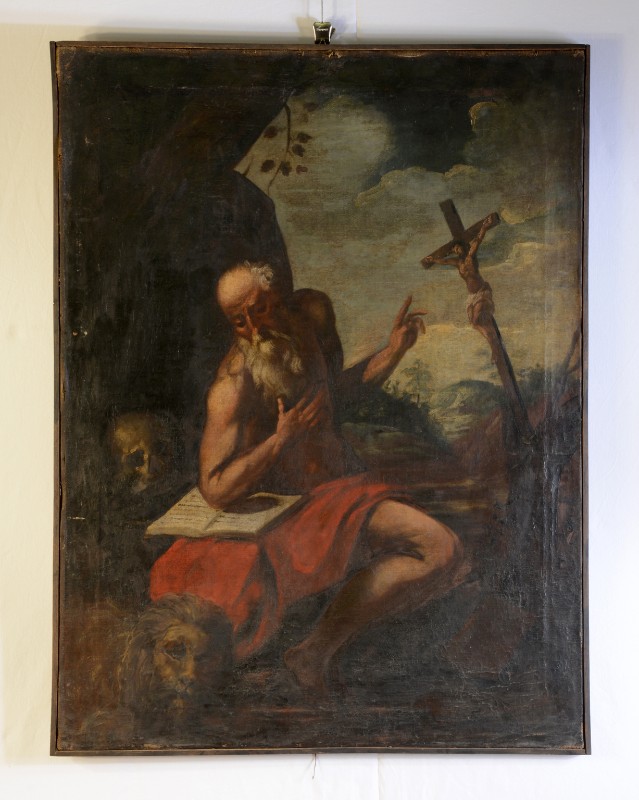 Ambito trentino prima metà sec. XVII, S. Girolamo penitente nel deserto