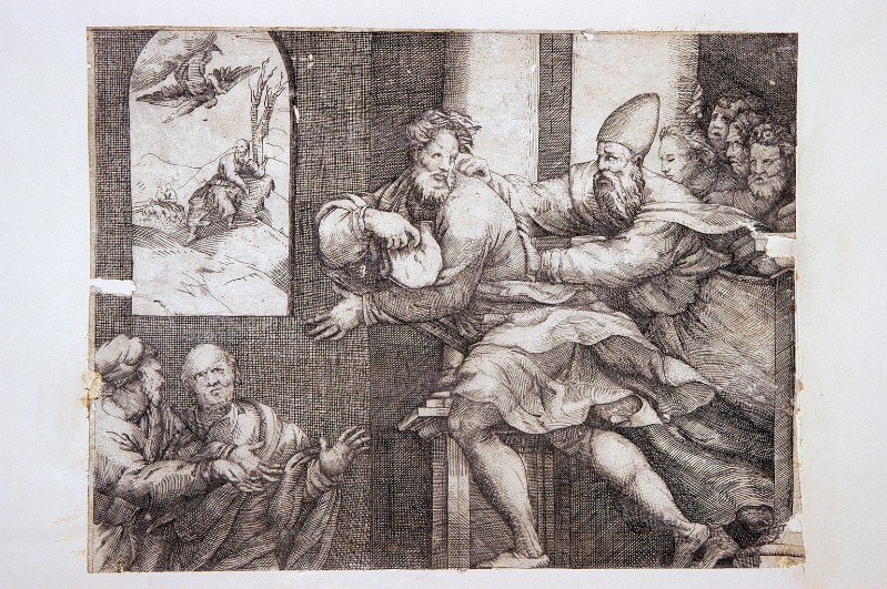 Ambito italiano seconda metà sec. XVI, S. Gioacchino cacciato dal tempio